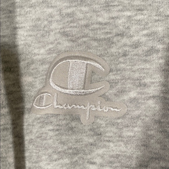 Champion Gray Hoodie Size Medium Casual Pullover - Picture 6 of 8